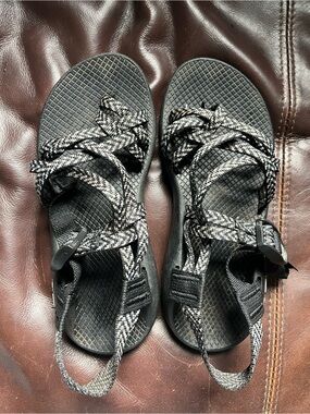 Chaco ZX/2 Black Patterned Outdoor Strappy Sandals